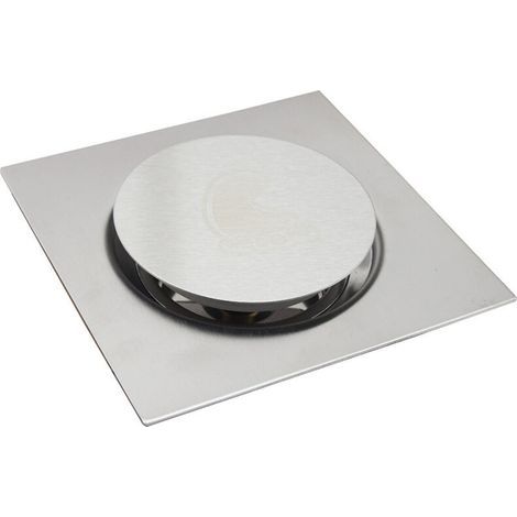 Bonde de sol à pédale en acier inoxydable pour salle de bain et garage (1/3)