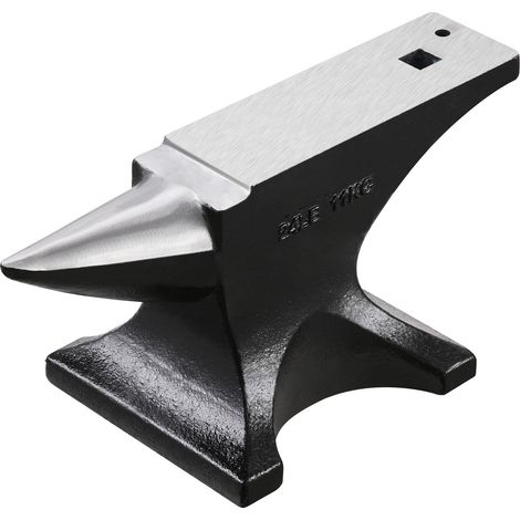Mophorn-Amboss mit einem Horn, 25 Pfund schwerer Amboss aus Gussstahl, robuster runder Hornamboss mit hoher Härte für Schmiede, mit stabiler Basis, Metallbearbeitungswerkzeug zum Biegen.