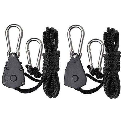 NALOOKAMIC  2 pièces poulies réglables de 1,8 pouces, poulies en plastique de corde de suspension de corde d'escalade