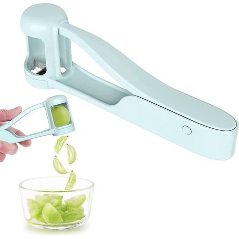 Tagliafrutta e verdura piccolo per bambini, affettatrice per frutta, affettatrice per uva, affettatrice per pomodori, affettatrice per fragole, utensile per macedonia, gadget da cucina (1/5)