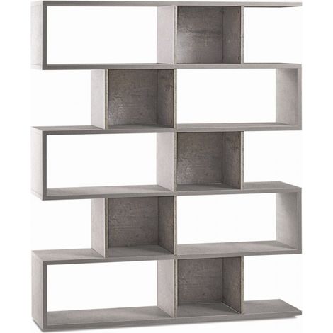 Libreria Modulare 150L x 38P x h180 – Finitura Cemento – Sarmog