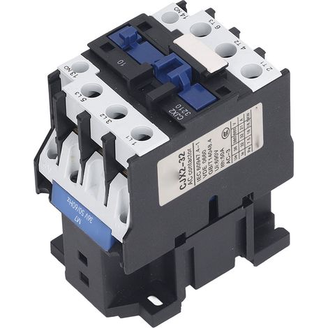 Contacteur alternatif triphasé 32 A, type rail DIN, contacts argent, normalement ouvert, basse tension, 36 V (1/5)
