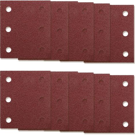 Lot de 80 feuilles de papier abrasif de rechange pour BO4555 BO4554 BO4561 DBO484Z DBO480Z BO4565K BO4565J BO4565, 115 x 101 mm avec grain 40 60 80 100 120 180 240 320 0,6 trous. - Design (1/5)
