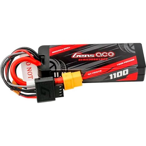 Batería Lipo Gens ace G-Tech 1100mAh 11.1V 3S1P 60C GRP-76 con carcasa rígida y conector XT60 (1/3)