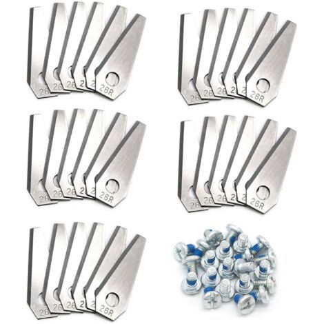 30 Pcs Lame Tondeuse Gazon, Lames Durables en Forme de Losange pour les robot tondeuse Bosch Indego, avec Vis (1/5)