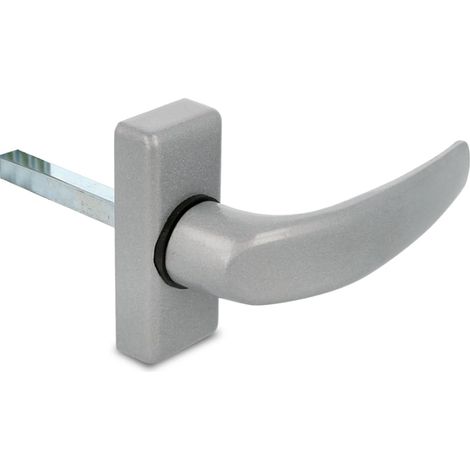 AMIG Poignées de porte en aluminium DELTA 121 x 72 mm Aluminium Argent - Gauche (1/5)