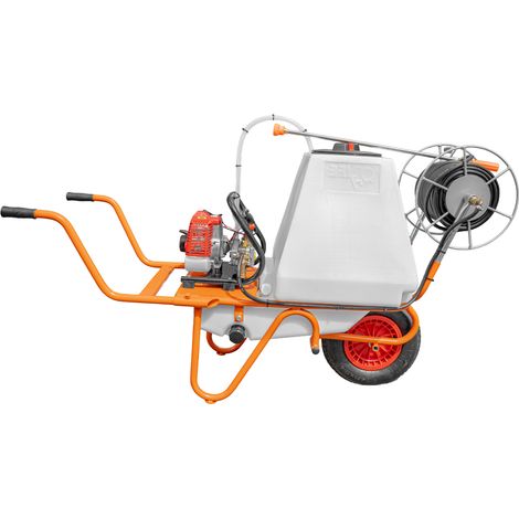 Bricoferr Carretilla sulfatadora de 1 rueda 26cc 100L con manguera de 50 metros y lanza de 90 cm (1/5)