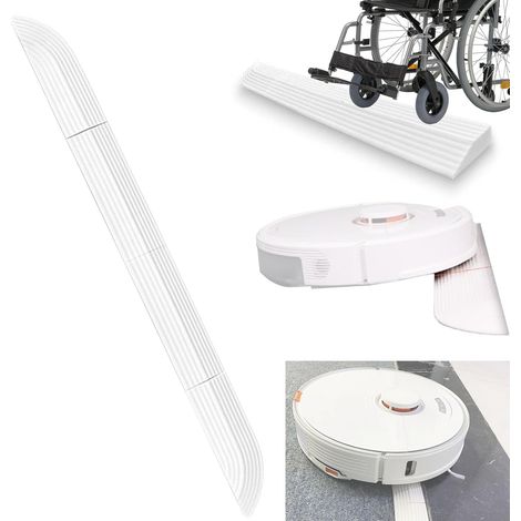 Accesorios de rampa de umbral aplicables para todos los robots, rampa de umbral de puerta para iRobot, para Ecovacs, para Dreame, para Xiaomi, para Roborock, rampa para silla de ruedas - Blanca (1/5)