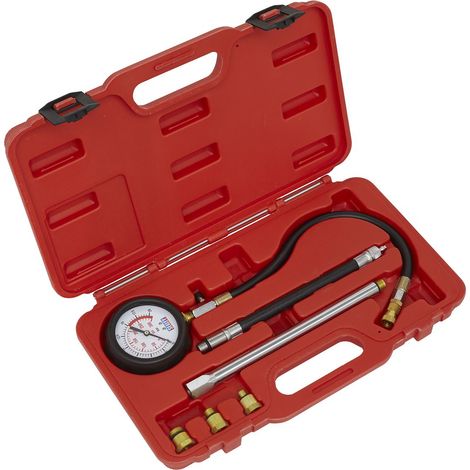 Sealey Petrol Engine Compression Tester Deluxe Kit 6pc VSE300D