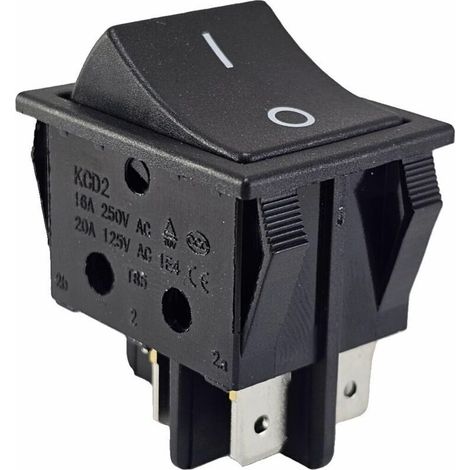 4-pin on/off rocker switch - Non-locking - Suitable as a replacement for lawnmower
