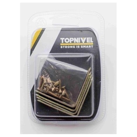 Angulo Soporte 50Mm Reforzado Nivel Bicromatado Nv106085 4 Pz