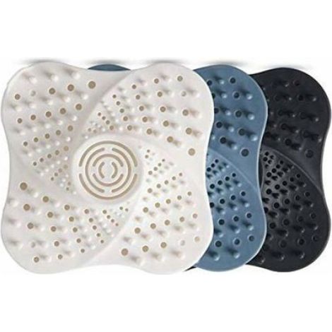 Attrape-Cheveux - Filtre Silicone Pour Drain Douche Baignoire Evier - 13 x 13 cm - 3 Pièces (1/4)