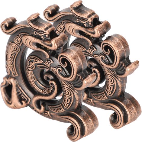 Lot de 2 porte-encens pour bâtonnets de bois de santal, brûleur en alliage, ornements en forme de dragon pour la méditation et le yoga (rouge) (1/5)