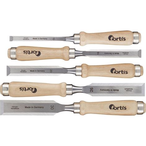 Fortis Stechbeitel-Satz Holzheft5-tlg. im Karton (1/2)
