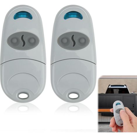 Lot de 2 télécommandes universelles 433,92 MHz, 2 canaux – Compatible Came Top 432…, piles incluses (1/5)