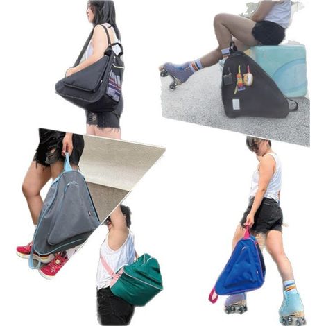 sac portable sport riangulaire portable pour patins à roulettes, rangement bandoulière unique en lig (1/5)
