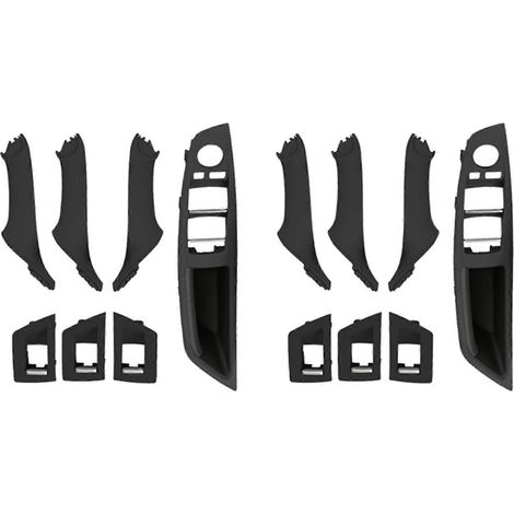 14 pièces Poignée de porte intérieure de voiture, interrupteur de lève-vitre, panneau d'accoudoir pour BMW Série 5 F10 F11 F18 2010-2017 conduite à droite 51417225875 (1/5)