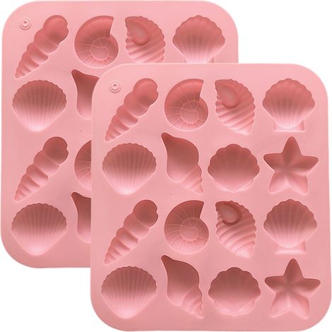 Moule en silicone en forme d'animaux marins, coquillage et étoile de mer, pour gâteaux, bonbons, gelée et savon, modèle 3D créatif