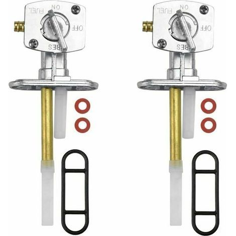 2 pezzi Rubinetto carburante in lega di alluminio antisettico Interruttore carburante benzina (1/5)