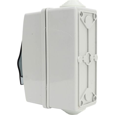 Disjoncteur miniature 2 canaux MCB type C, boîtier de distribution extérieur étanche 230 V 400 V C6+C16 (1/5)