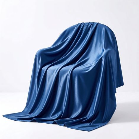 Couverture rafraîchissante - 200 x 150 cm - Couverture auto-rafraîchissante, idéale pour dormir, au lit, sur le canapé et en voyage. - Bleue (1/5)