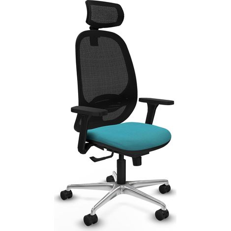 Chaise de bureau piqueras y crespo Cilanco noir mousse épaisse (1/2)