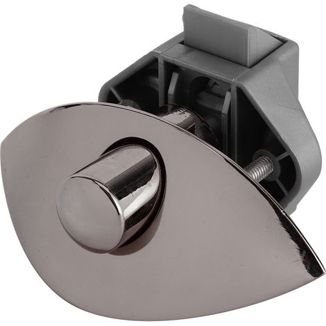 Verrouillage par bouton-poussoir pour porte de placard ou de bateau/camping-car, porte en bois de 12 à 25 mm, noir (1/5)