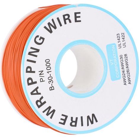 Fil de câblage Cuivre Monocœur Orange Câble de Connexion Électronique pour Circuit Imprimé (1/5)