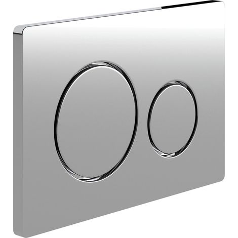 Signature Round Push Button Dual Flush Plate - Chrome (1/2)