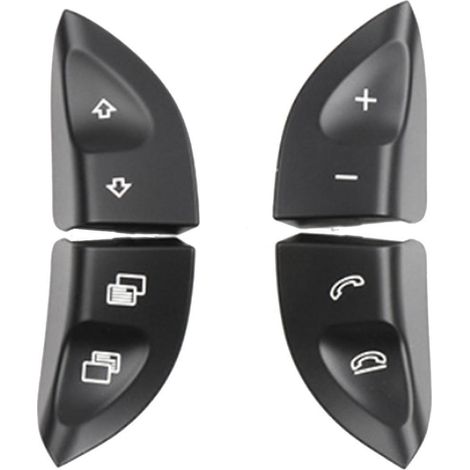 Boutons de commande au volant gauche et droit pour Mercedes Classe S W220 (1998-2005) et W215 (1999-2006), noir-AquaForge (1/3)