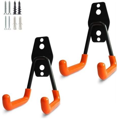 Ganci robusti per garage, ganci, utilità di archiviazione, organizer, scomparto per attrezzi da giardino, ganci, un muro di acciaio (Piccolo gancio (U) (1/5)