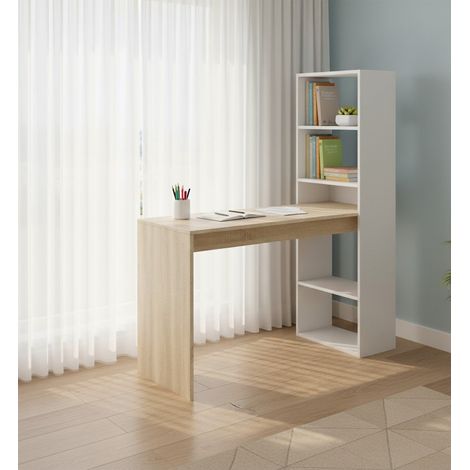 Scrivania - 5 Ripiani Modulabile, Bianco, -, 120x53x144h cm Concepcion