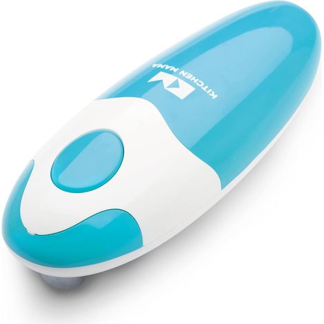 Ouvre-boîte électrique automatique, bleu ciel ，Automatique, mains libres, bords lisses, sans danger alimentaire, fonctionne sur pile (1/4)