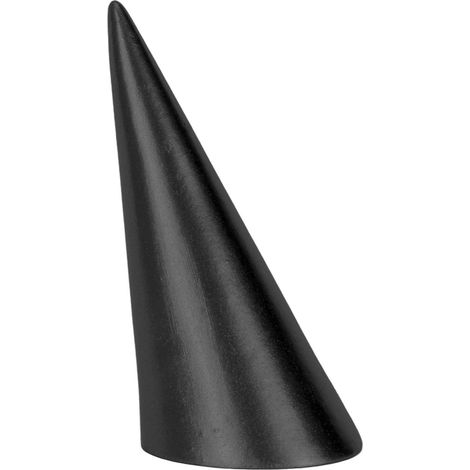 Porte-bague de présentation conique noir pour alliances et bagues de fiançailles - Support pour bijoux précieux (1/5)