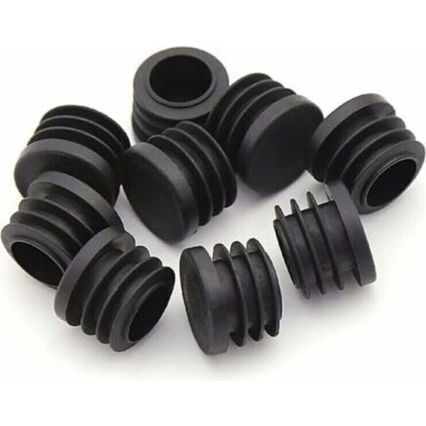 Bouchon Pied de Chaise,Bouchon en Plastique Rond,30 pièces Bouchon d'extrémité de Tube Noir Bouchon de Chaise Glisse Rond Embout de Protection de Meubles Chaise/Jambe Tuyau Couvercle Insert ( (1/5)