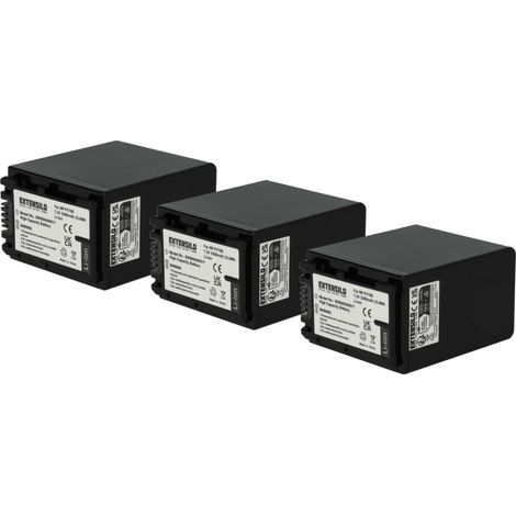 EXTENSILO 3x Akku kompatibel mit Sony DCR-DVD203E, DCR-DVD205E, DCR-DVD305E, DCR-DVD308E, DCR-DVD304E, DCR-DVD306E Kamera (3300 mAh, 7,4 V, Li-Ion) (1/5)