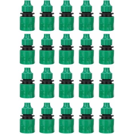 Jeffergarden 20 pezzi connettori per l'acqua, 4/7 connettore rapido per tubo flessibile per irrigazione da giardino connettore per tubo dell'acqua raccordi per dispositivi di irrigazione (1/5)