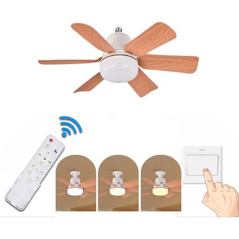 Ventilateur de plafond - Noir mat - Ampoule 20 W incluse - Interrupteur indépendant - Télécommande - Intensité lumineuse réglable - Veilleuse - Minuterie (1/5)
