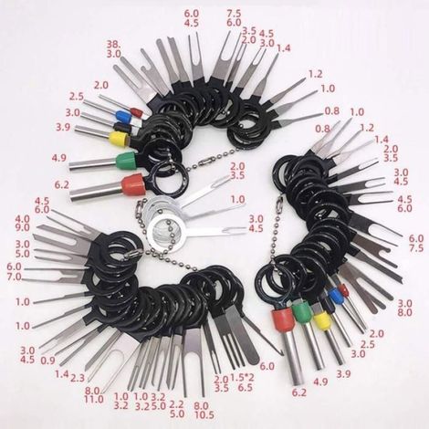 26pcs Voiture de câblage électrique connecteur à sertir Pin terminal outils de retrait Extracteur kit de voiture,Cosses - Fils (1/5)
