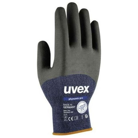 Gants de manutention Uvex taille 10, Résistance à l'abrasion, Noir, Bleu ( Prix pour 1 paire )