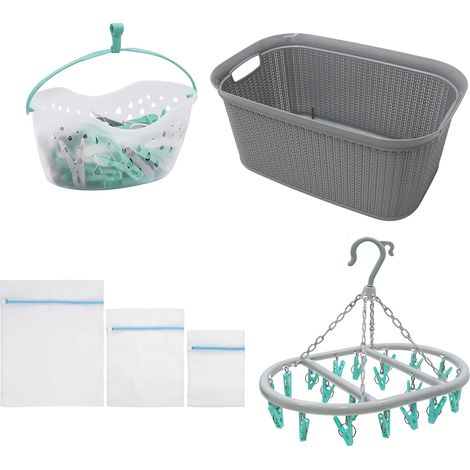 JVL Loop Laundry and Peg Bundle - Grey