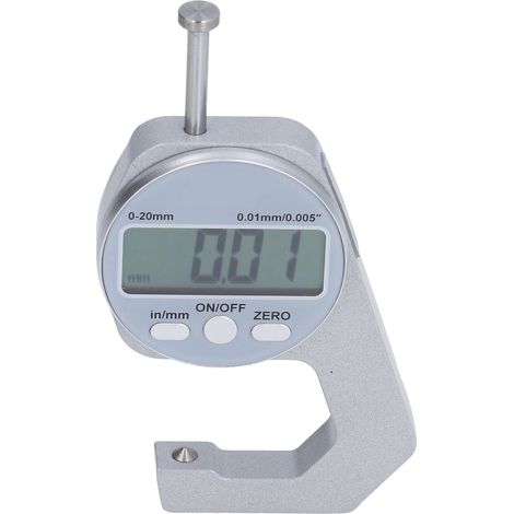 Mini jauge d'épaisseur numérique à affichage LED, jauge d'épaisseur multifonctionnelle de 0 à 20 mm adaptée au cuir, au tissu, au papier et aux métaux fins. (1/5)