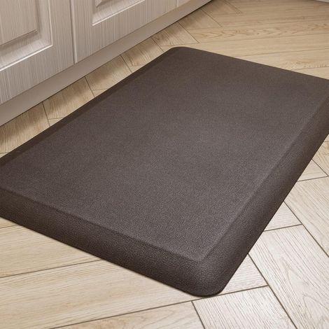 Tapis Cuisine Antidérapant Tapis de Sol Anti-Fatigue Épaisseur 20MM PVC Imperméable Essuyable Tapis de Cuisine Devant Evier(Marron,44x70cm) (1/5)