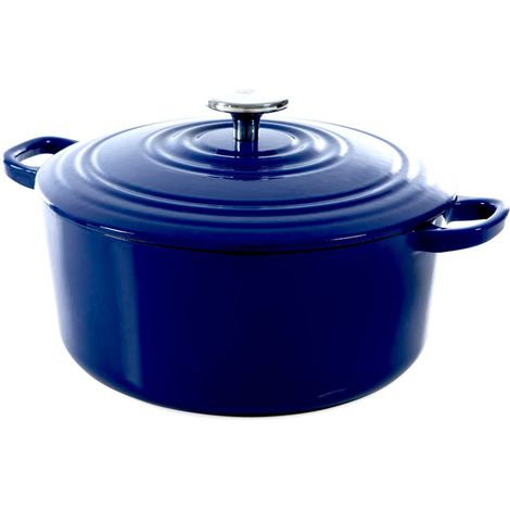cocotte 28 cm 6,7 L fonte émaillée, compatible induction, compatible four jusqu’à 220 °C, compatible lave-vaisselle, avec couvercle (1/5)
