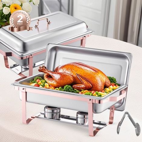Chauffe-Plat 2PCs 7 - 5 L - Buffet Chauffant Rectangulaire (1/5)