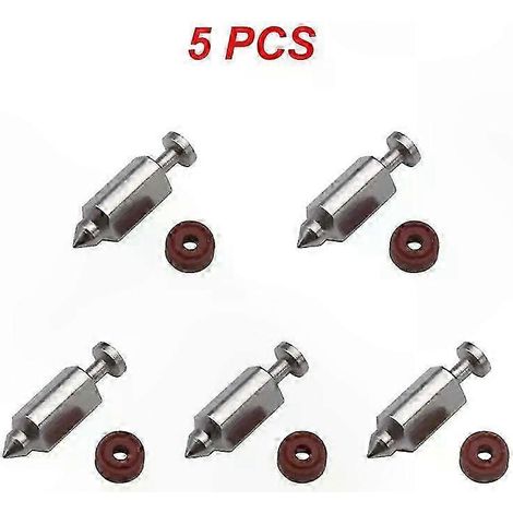 Kit de siège d'aiguille de soupape à flotteur de carburateur pour la réparation du système d'alimentation en carburant 5PC (1/5)
