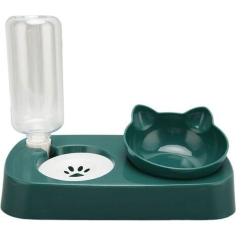 Fontaine d'eau Automatique et Bol de Nourriture pour Chats et Chiens – Gamelle pour Chat, Gamelle pour Chien, Mangeoire pour Animaux de Compagnie, Distributeur d'eau pour