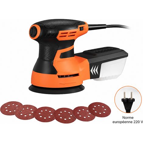 Ponceuse électrique à disque 230 V avec 6 feuilles abrasives 230v 25,8 × 14 × 17,2 cm 1,75 kg – Livraison gratuite