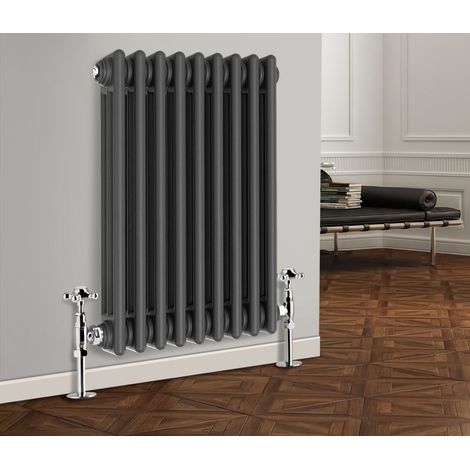 Traditional Radiator Cast Iron Style Radiator 3 Column Anthracite 600 x 425mm