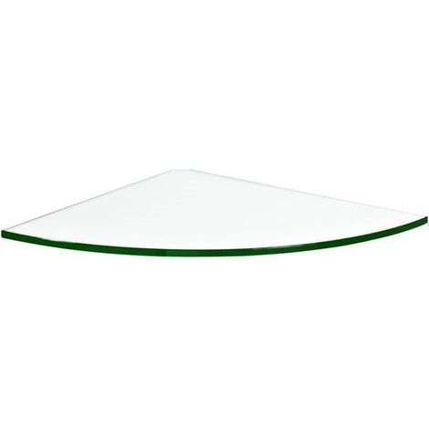 MENSOLA IN VETRO TRASPARENTE ANGOLO 300 X 300 X 8 MM